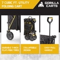 thumbnail image 2 of Gorilla Carts Chariot Pliable et Rabattable, Plateau de 7 Pi3, Capacité de Charge de 150 lb, Noir, 2 of 8