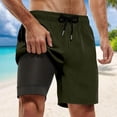 thumbnail image 4 of HXWCHs Vacation Men's Beachwear Board Shorts with Inner Compression Liner and Pocketed Design for Swim Trunks featuring Inseam Comfort and Quick-Dry Fabric XXXL Army Green, 4 of 4