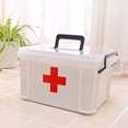 thumbnail image 4 of First Aid Kit Plastics Pouch Medicine Supplies Dust-proof Storage Cases Convenient Simple Style Household Supply Medical Case, 4 of 9
