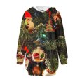 thumbnail image 4 of TIMIFIS Robe Chandail à Capuche Imprimé de Noël Laid pour Femmes Robe Midi Ample à Manches Longues avec Poche Cadeaux de Noël pour Femmes, 4 of 6