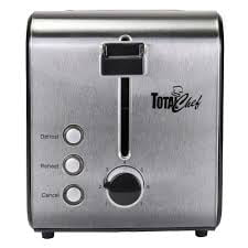 Total Chef 2-Slice Stainless Steel Toaster with Defrost and Reheat