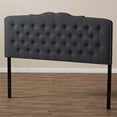 thumbnail image 2 of Baxton Studio Lucy Fabric Tufted Queen Headboard in Dark Gray, 2 of 5