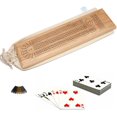 thumbnail image 1 of WE Games Ensemble de Cribbage de Luxe - Planche de Piste Continue à 3 en Bois de Chêne Massif, 1 of 7
