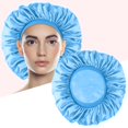 thumbnail image 1 of Riforla Bonnet en Satin Bonnet en Soie Bonnet de Nuit pour Femmes Très Grand Réversible Ajustable Bonnet en Satin Sommeil Cheveux Bouclés Naturels Soins Capillaires I, 1 of 9