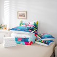 thumbnail image 5 of YST Flamingo 7-Piece Comforter Set, Full Size, Pink Animal Watercolor Cartoon Theme, Polyester, 5 of 5
