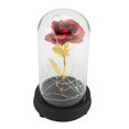 thumbnail image 4 of Fyydes 24K Gold Plated Rose Flower LED Light with Glass Cover Base Valentines'Day Wedding Gift, 4 of 8