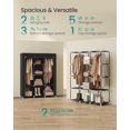 thumbnail image 3 of Portable Closet Wardrobe Closet Organizer with NonWoven Fabric Cover Hanging Rods and Shelves x x es Large Capacity for Bedroom Living Room Ink URYGBK, 3 of 6