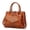 brown, variant on Vintage Women Snakeskin Grain Oil Leather Handbag Large Capacity Crossbody Shoulder Bag Pusrse