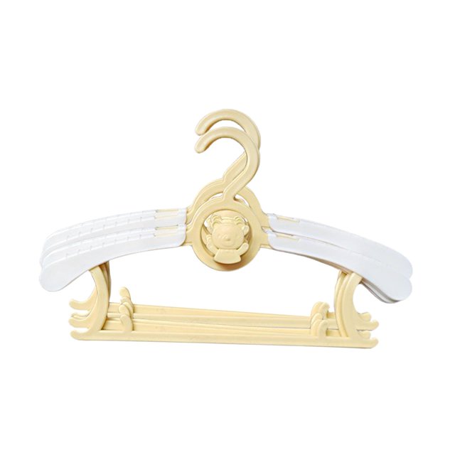 yuksok 5Pcs Children's Hanger Adjustable Children's Hanger Multifunctional Baby Clothes yellow