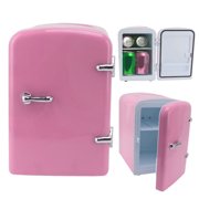 Mini Portable Compact Personal Fridge Cooler Mini Fridge 4L Portable Mini Fridge for Bedroom Cooler Warmer Personal Refrigerator Includes DC12V Car Plug for Beverage AC100-240V 4