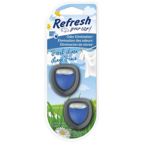 Rafraîchissez votre voiture! Rafraîchisseur d'air Mini diffuseur d'huile Refresh Car Vent, lin frais, lot de 2, cadeau idéal pour les fêtes et à glisser dans une chaussette