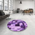 thumbnail image 4 of Ahgly Tapis Rectangulaire Lavable en Machine Intérieur Transitionnel Violet Violet, 5 Pieds x 7 Pieds, 4 of 7