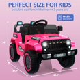 thumbnail image 2 of CazToi 12V Kids Ride-On Truck with Parent Remote Electric Toy Car with 3 Speeds LED & Music, 2 of 7