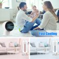 thumbnail image 3 of COSTWAY 1500W Portable Space Heater Electric Desktop Heating Fan PTC Ceramic White, 3 of 10