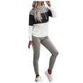 thumbnail image 1 of Birdeem Ensemble pour Femmes Survêtement Chandail Uni Col Rond 2 Pcs Sport Sans Capuche Ensembles, 1 of 6