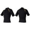 thumbnail image 2 of Oyolan Men 15mm Neoprene Wetsuits Top Short Sleeve Rash Guard Shirts Professional Swimwear Black M, 2 of 10