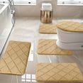 thumbnail image 2 of Bathroom Rugs and Mats Sets Foam Bath Mat 5 Set Bathroom Rugs for 5 Pcs Toilet Mats Universal Soft Comfortable Water Absorption Non-Slip Thick Machine Washable Easier to Dry Dark, 2 of 7