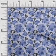 thumbnail image 2 of oneOone Silk Tabby Blue Fabric Floral Retro Sewing Craft Projects Fabric Prints By Yard 42 Inch Wide, 2 of 5
