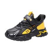 dmqupv Girl Shoes Toddler Big Kids Shoes Boys Girls Breathable Sneakers Athletic Running Shoes Yellow,Size for US 12