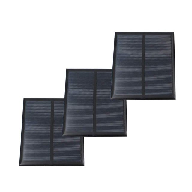 Treedix 3pcs 5V 200mA Polysilicon Solar Panel Glue Solar Cell Battery Charger DIY Solar Product Mini Small Solar Panel Module Kit Polycrystalline Silicon Encapsulated in Waterproof Resin (200mA)