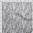 thumbnail image 4 of oneOone Polyester Spandex Medium Blue Fabric Leaves Craft Projects Decor Fabric Printed By The Yard 56 Inch Wide-JJ, 4 of 5