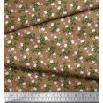 thumbnail image 3 of Soimoi Brown Poly Georgette Fabric Leaves,Insect & Floral Artistic Print Fabric by Yard 52 Inch Wide, 3 of 3