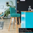 thumbnail image 2 of PiccoCasa Stretch Spandex Bar Stool Cover for Short Back Chair Turquoise 1, 2 of 8