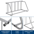 thumbnail image 2 of Support de Vélo au Sol Double Face Robuste – Support de Rangement Autoportant pour 10 Vélos, Conception à Grille Tout en Acier pour Garage, Extérieur, Rue, École, Commerce de Détail - Organisateur pour Deux-Roues, Gris, 2 of 8