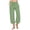 Pantalon capri Vert-Coton Menthe pour Femmes, variante sur Brnmxoke Pantalon Capri pour Femmes Grande Taille Chic Décontracté Jambe Grand Court en Lin avec Poches Cordon Taille Élastique Pantalon d'Été de Plage Orange,G