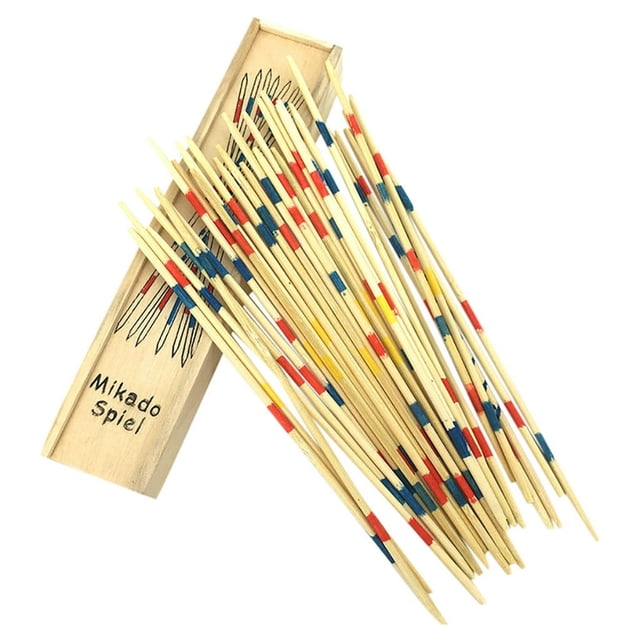 Baby Educational Wooden Traditional Mikado Spiel Pick Up Sticks With Box Game
