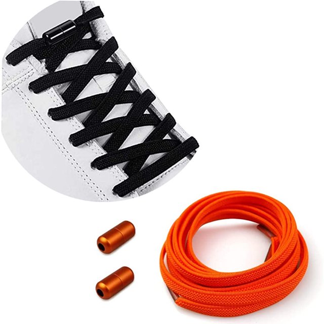 LSLJS Elastic Universal Shoelaces Without Tying Adjustable with Metal Closure, Women Shoelace