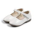 thumbnail image 1 of Wdgfv Chaussures Mary Jane pour Filles pour Robe et École avec Semelle Plate Confortable Blanc 4-4,5 Ans, 1 of 7
