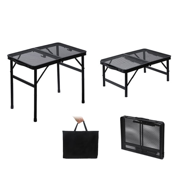 Graflsoa Portable Height-Adjustable Camping Table with Storage Bag for Outdoor Adventures, Picnics, and Indoor Use