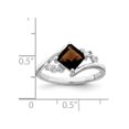 thumbnail image 3 of 4/5 Carat (ctw) Princess-Cut Smoky Quartz Ring in Sterling Silver, 3 of 4