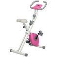 thumbnail image 1 of Soozier Foldable Exercise Bike with 8-Level Magnetic Resistance, Pink, 1 of 8