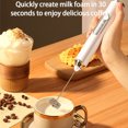 thumbnail image 4 of relayinert ABS Variable Speed Wireless Frother Stick For Coffee Lovers On Go Three Speed Variable Latte white, 4 of 6