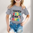 thumbnail image 2 of FhsagQ le 7 Juillet Garçon et Fille Mode Décontractée Imprimé Col Rond Ample Manche Courte T-Shirt Haut Fille Printemps T-Shirts Taille 10-12 Violet Printemps Petite Fille T-Shirts Taille 6 Gris 9-10 Ans, 2 of 4