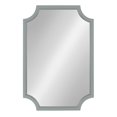 thumbnail image 1 of Kate and Laurel Hogan Wood Framed Mirror with Scallop Corners, 24x36 Inches, Gray, 1 of 2