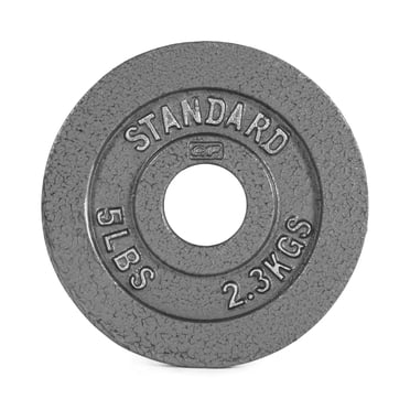 CAP Barbell Plaque de poids olympique en fonte, gris, 5 livres