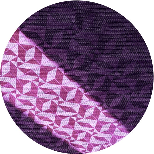 Ahgly Company Tapis d'Intérieur Ronds Transitionnels Lavables à la Machine, Violet Foncé, 3 Pieds Rond