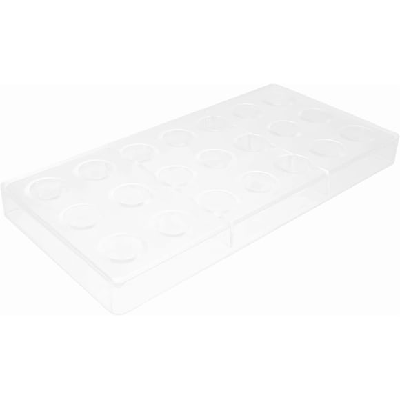 21-Cavity Chocolate Mold DIY Chocolate Making Kit Polycarbonate Bakery Mold for Wedding Cookies and Cake Decoration Reusable White 1 Pc