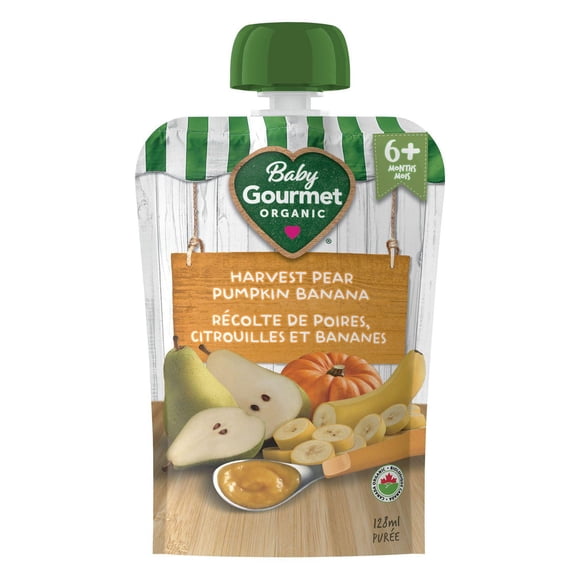 Baby Gourmet Organic Puree Harvest Pear Pumpkin Banana 128ml
