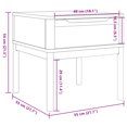 thumbnail image 4 of vidaXL Lamp Table FLORO Grey 55x55x54 cm Solid Wood Pine, 4 of 5
