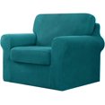 thumbnail image 1 of CHUN YI Stretch Checks Spandex Sofa Cover Separate Backrests Cushions Cover Slipcover, 1 of 5