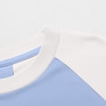 thumbnail image 4 of Milgrthf Enfants Garçons Filles Chandail à Col Rond Automne Décontracté Manches Longues Raglan à Blocs de Couleur Coton Chandail à Enfiler Hauts Bleu Ciel 2 Ans, 4 of 5