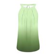 thumbnail image 3 of Timegard Womens Tank Tops Gradient Color Crew Neck Back Button Ruched Casual Sleeveless Tops Blouses, 3 of 3