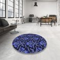 thumbnail image 4 of Ahgly Company Tapis d'Intérieur Lavables en Machine, Rectangle Bleu Nuit Transitionnel, 3' x 5', 4 of 7