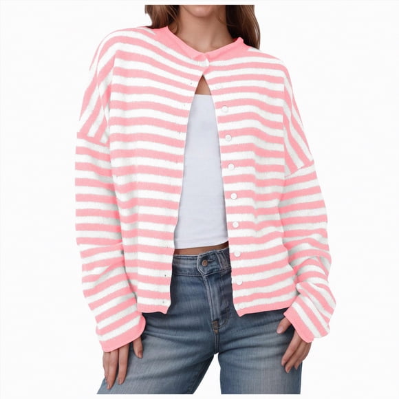 Splozh Womens Long Sleeve Cardigan Sweaters Cardigan Women Long Cardigan with Pocket Elegant Casual Lightweight Jacket Open Front Sweater High Low Hem Long Casual Jacket Casual Top Pink,S