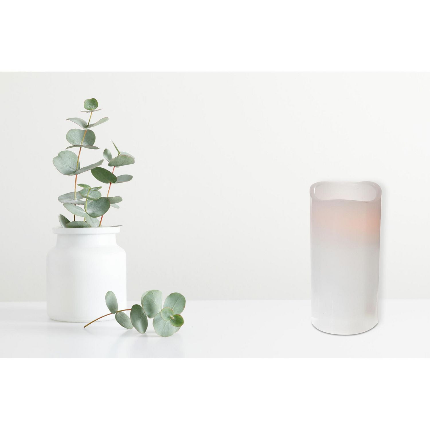 Bougie Blanche À L'Onde Led Avec Minuterie 3X4 "- Ensemble De 3