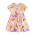thumbnail image 1 of Robe de Fête d'Été pour Filles, Douce Princess, Robe pour Enfants Style Coréen Bouffant, Robe Décontractée pour Enfants, Robe en Coton Imprimée Dessin Animé 3-8 Ans, 1 of 1
